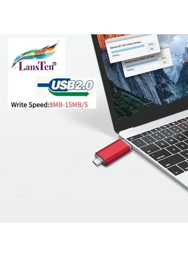 LansTen 8GB USB C Flash Drive Dual USB A And USB C For MacBook Android PC Laptop - Image 4